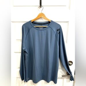 NWT Under Armour Steel Blue Performance Top Dri Fit 4XL Athletic Shirt